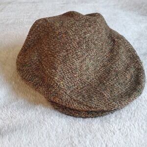 Stetson Cabbie Hat Newsboy Cap Size Medium 100% Wool Vintage Brown 7 - 7 1/8